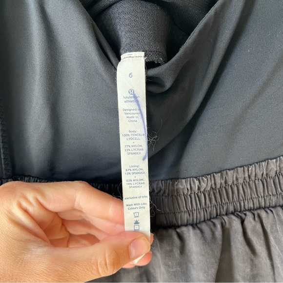 Lululemon Black Empire Waist Tank Dress Size 6 Adjustable Straps Built-in Bra - Picture 2 of 10